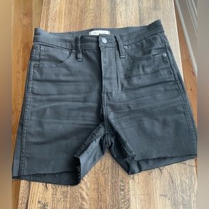 Madewell 10” Skinny High Rise Black Denim Shorts - Size 27